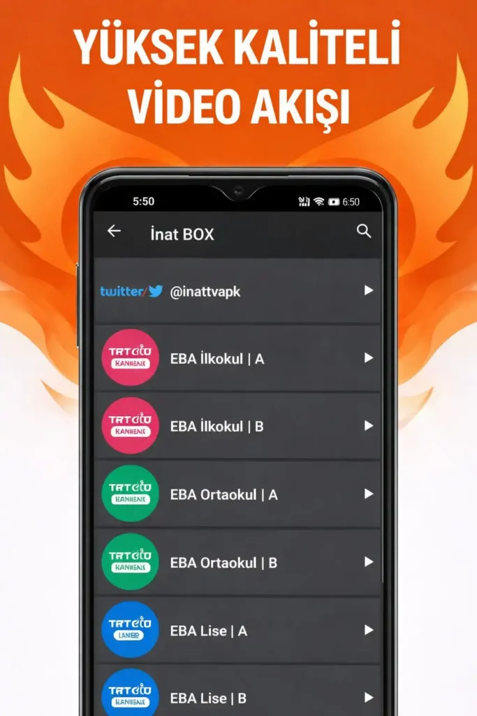 Canlı Yayın Mobil Uygulama Arayüzü