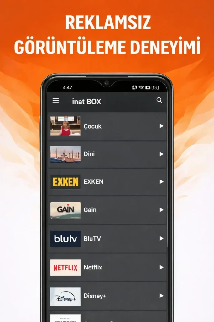 Canlı Yayın Mobil Uygulama Arayüzü